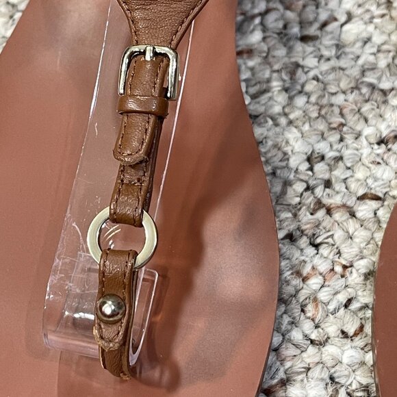 WHBM Aviva Gladiator Sandal Brown Snake size 8.5 Back Zip - Picture 4 of 11